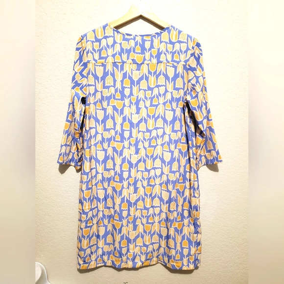 Anthropologie Maeve Blue Tulip Shift Dress Size Small - Picture 7 of 7